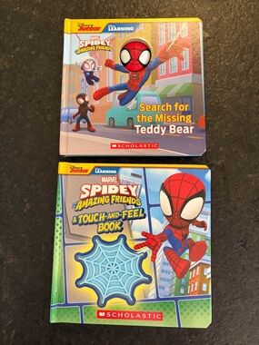 Scholastic Spidey touch and feel books/Disney Bedtime stories